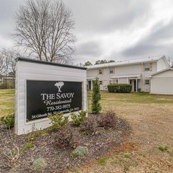 Entrance to The Savoy Apartments, located in Cartersville, GA